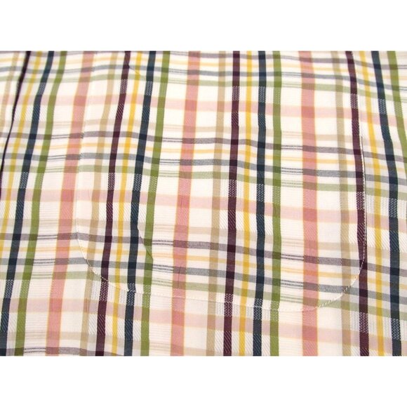 Vintage Burberry London Shirt Mens Large Pastel Plaid Button Up Prep Made in USA - Picture 11 of 16